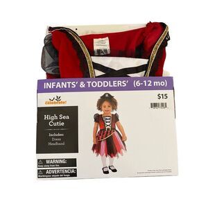 High Sea Cutie Pirate Costume for Infants & Toddlers - Red and Black